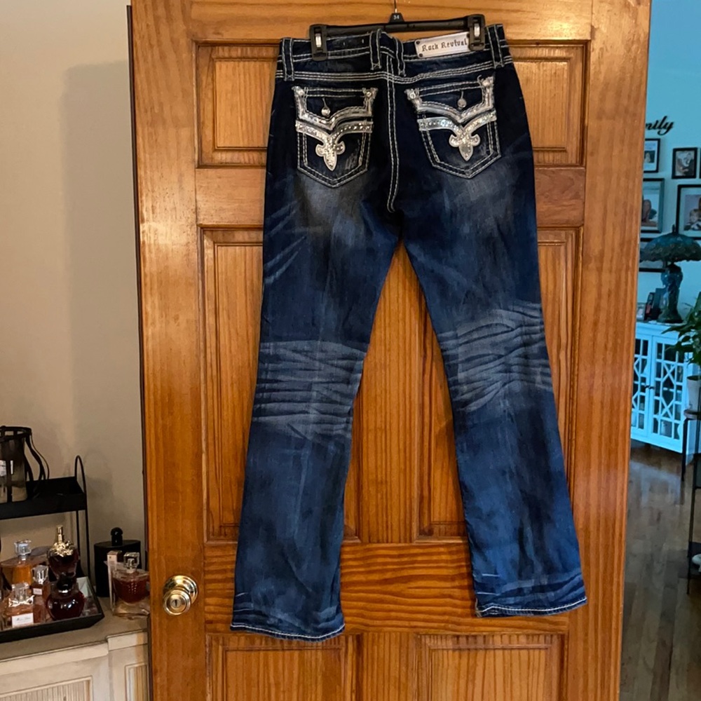 RARE! Rock revival Kai bootcut jeans size 31 long